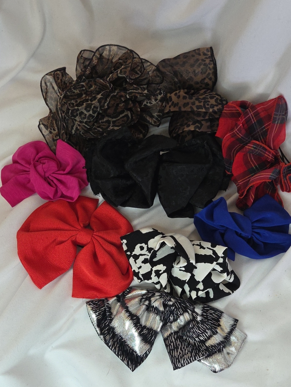 Vintage 1980s Hair Bows Lot of 9